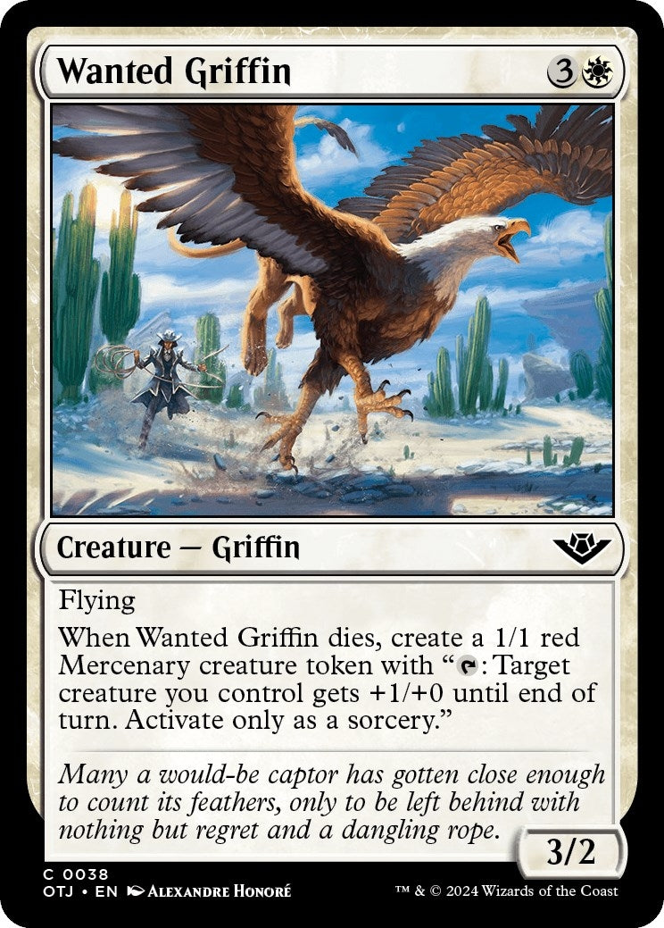 Image for Wanted Griffin (38) (Outlaws of Thunder Junction) - Magic: The Gathering