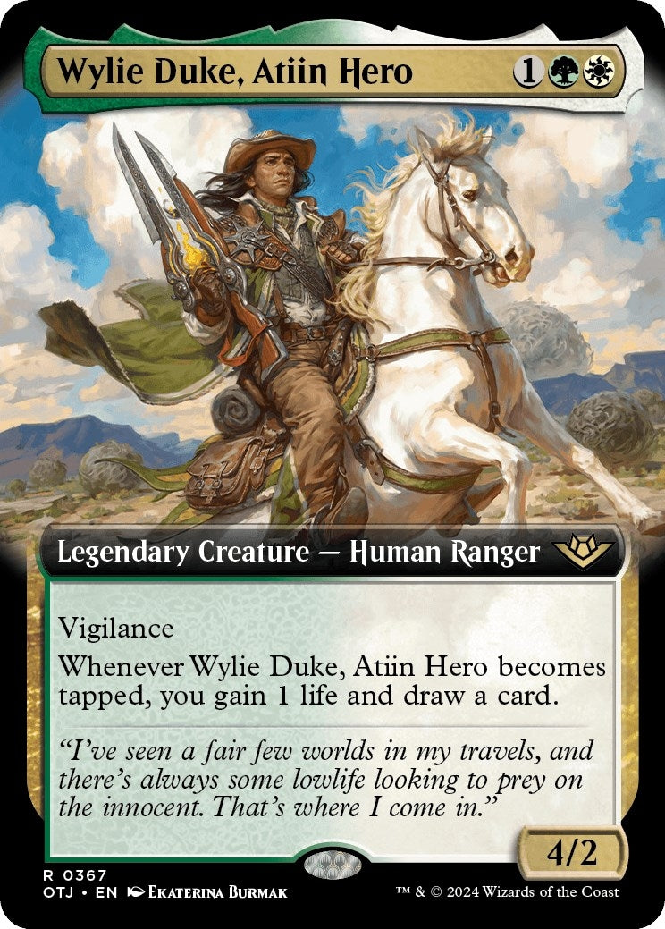 Image for Wylie Duke, Atiin Hero (Extended Art) (367) (Outlaws of Thunder Junction) - Magic: The Gathering