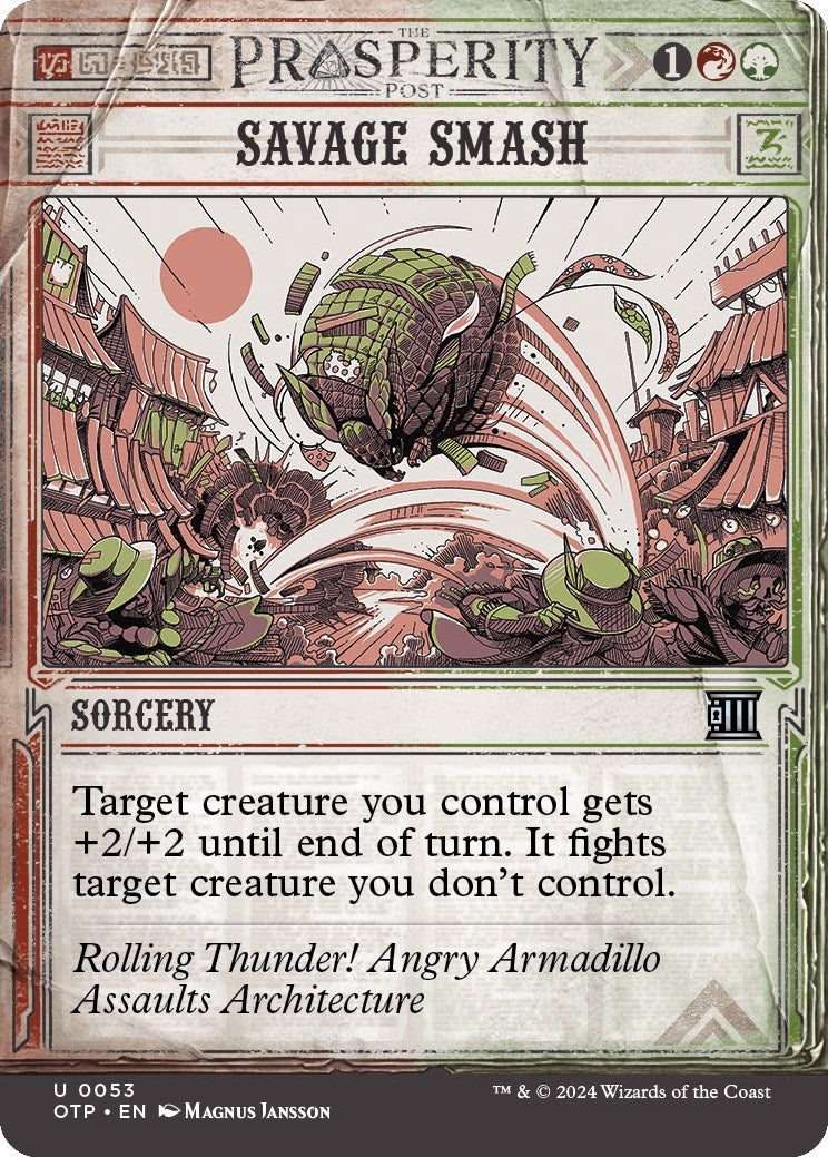 Image for Savage Smash (53) (Outlaws of Thunder Junction: Breaking News) - Magic: The Gathering