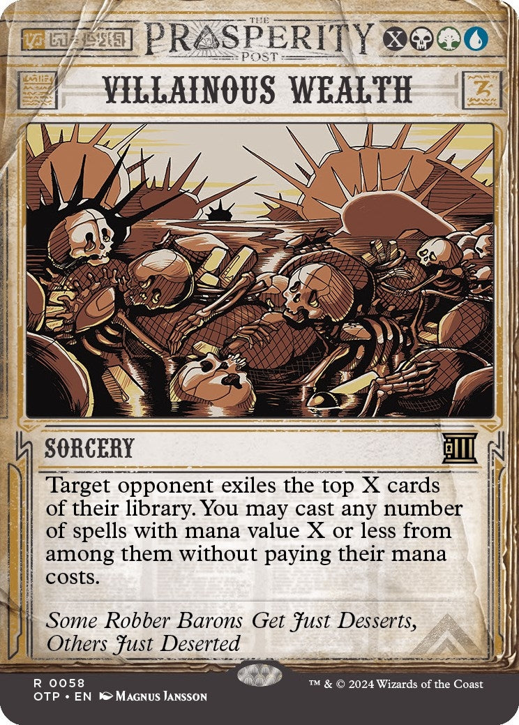 Image for Villainous Wealth (58) (Outlaws of Thunder Junction: Breaking News) - Magic: The Gathering