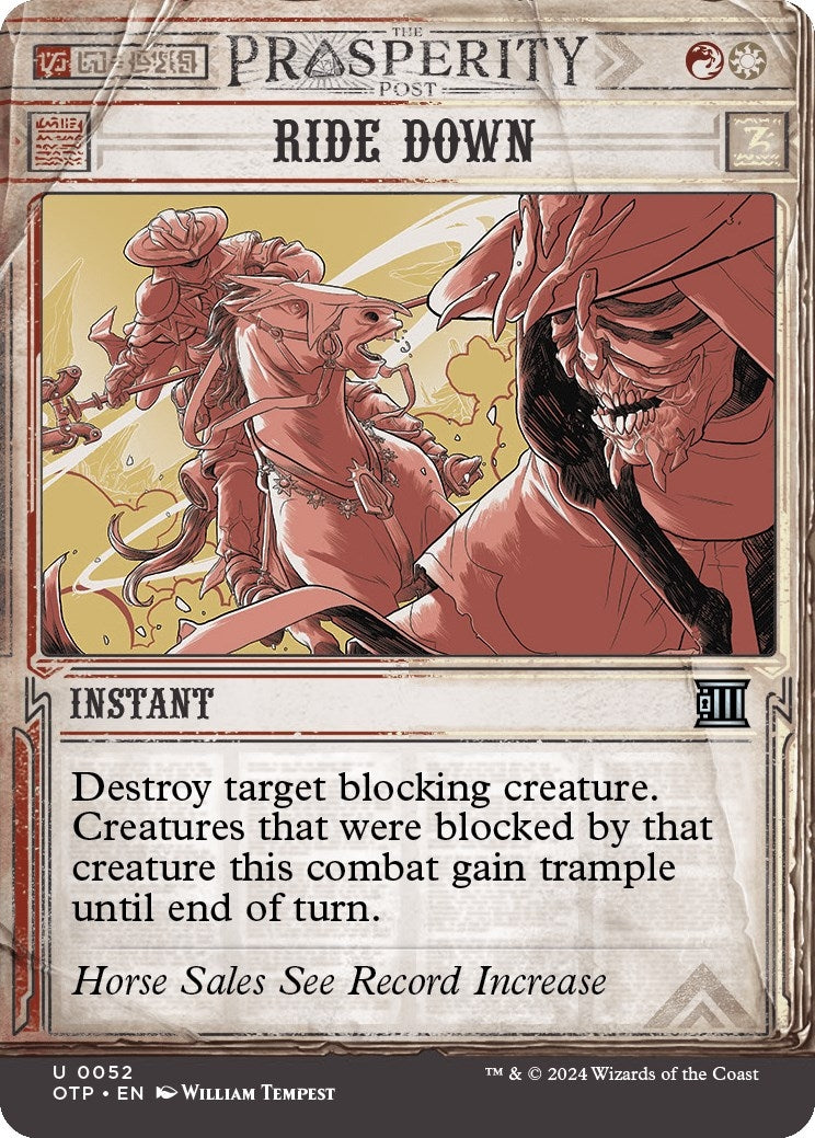 Image for Ride Down (52) (Outlaws of Thunder Junction: Breaking News) - Magic: The Gathering