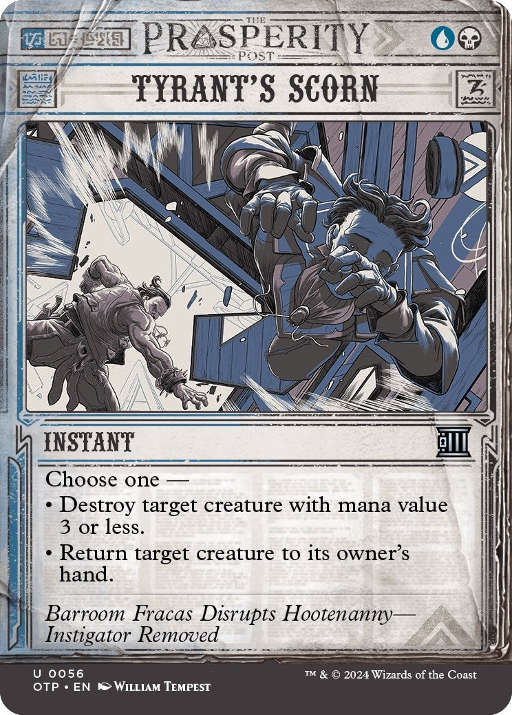 Image for Tyrant's Scorn (56) (Outlaws of Thunder Junction: Breaking News) - Magic: The Gathering
