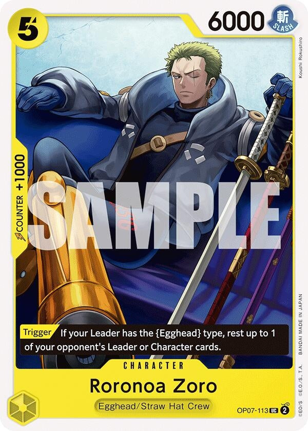 Image for Roronoa Zoro (113) (OP07-113) (500 Years in the Future) - One Piece Card Game