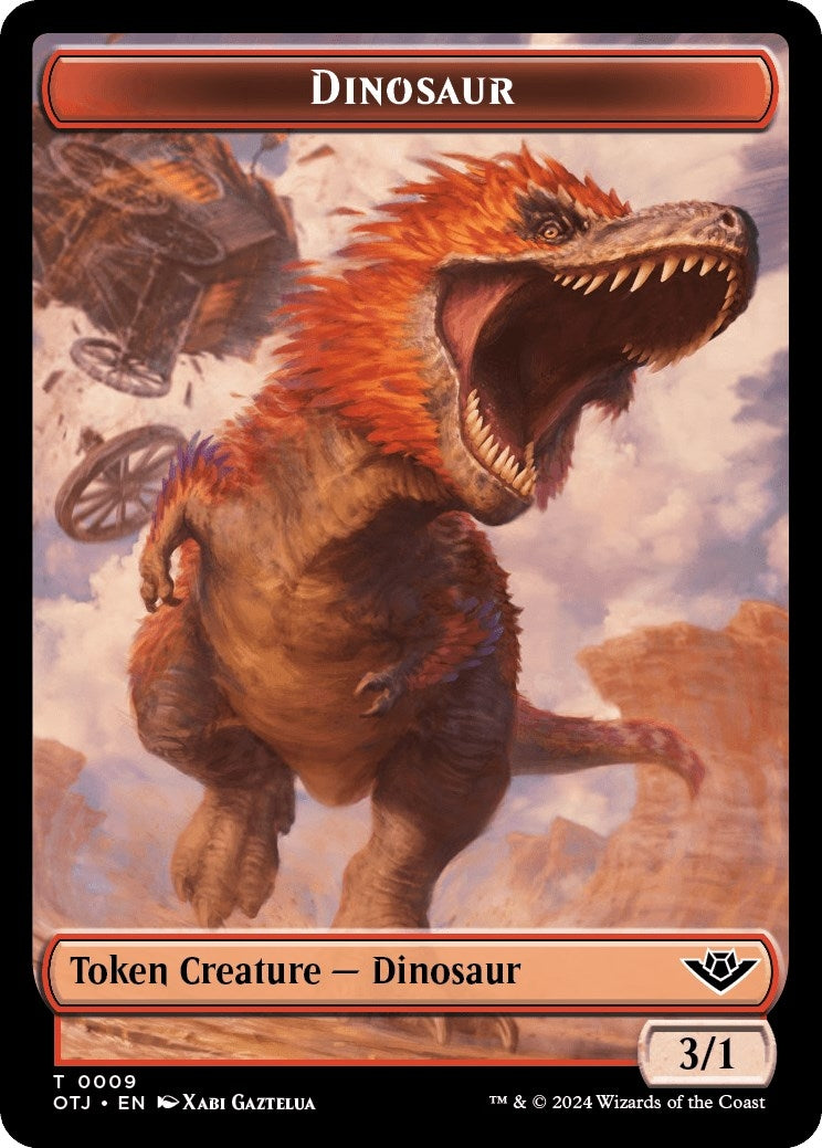 Dinosaur // Plot Double-Sided Token (9 // 20) (Outlaws of Thunder Junction)