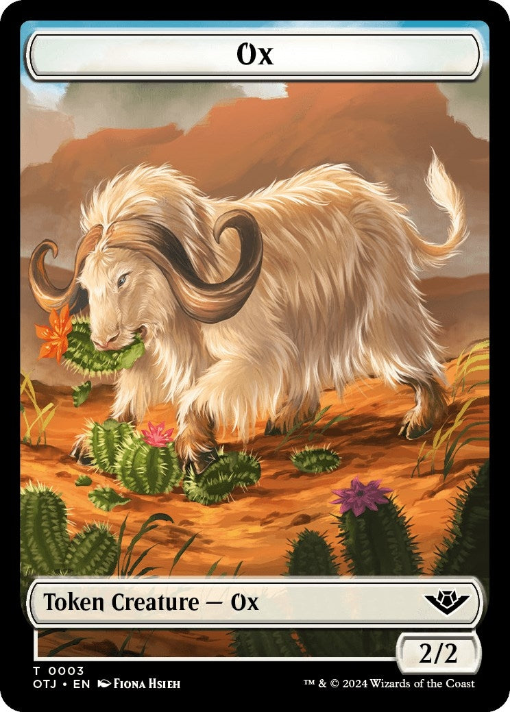 Image for Ox Token (3) (Outlaws of Thunder Junction) - Magic: The Gathering