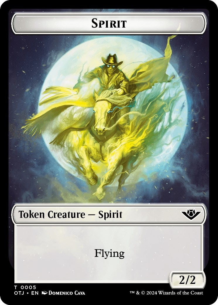 Image for Spirit // Plot Double-Sided Token (5 // 20) (Outlaws of Thunder Junction) - Magic: The Gathering