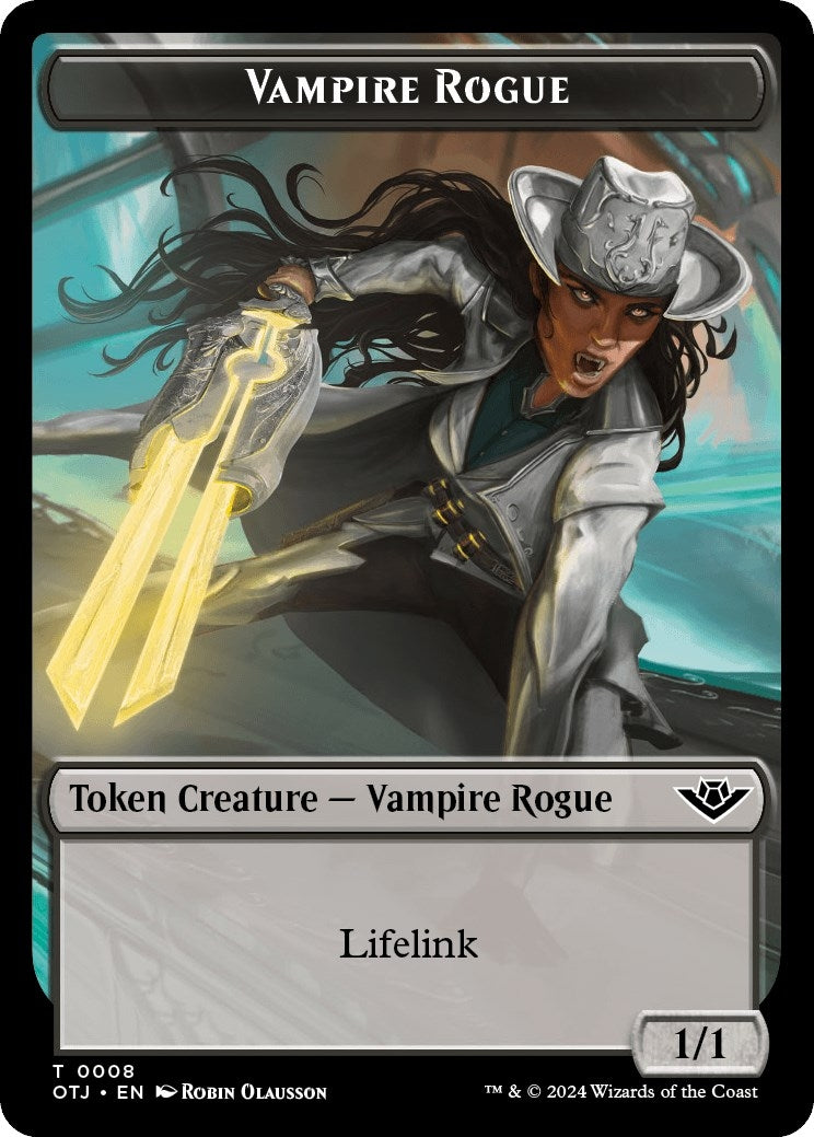 Image for Vampire Rogue // Plot Double-Sided Token (8 // 20) (Outlaws of Thunder Junction) - Magic: The Gathering