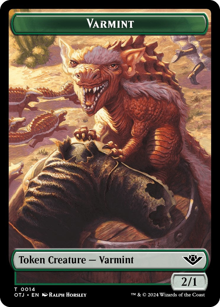 Varmint // Plot Double-Sided Token (14 // 20) (Outlaws of Thunder Junction)