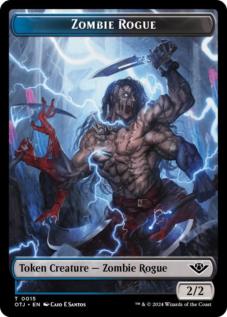 Image for Zombie Rogue // Plot Double-Sided Token (15 // 20) (Outlaws of Thunder Junction) - Magic: The Gathering