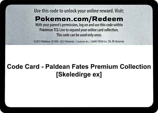 Image for Code Card - Paldean Fates Premium Collection [Skeledirge ex] (SV: Paldean Fates) - Pokemon