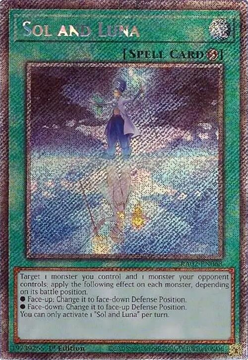 Sol and Luna (Platinum Secret Rare) (RA02-EN068) (25th Anniversary Rarity Collection II) (RA02)