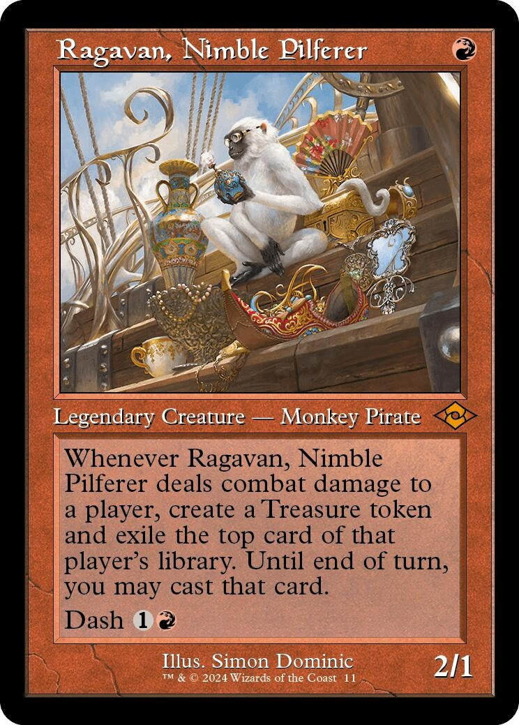 Image for Ragavan, Nimble Pilferer (Retro Frame) (11) (Modern Horizons 2) - Magic: The Gathering