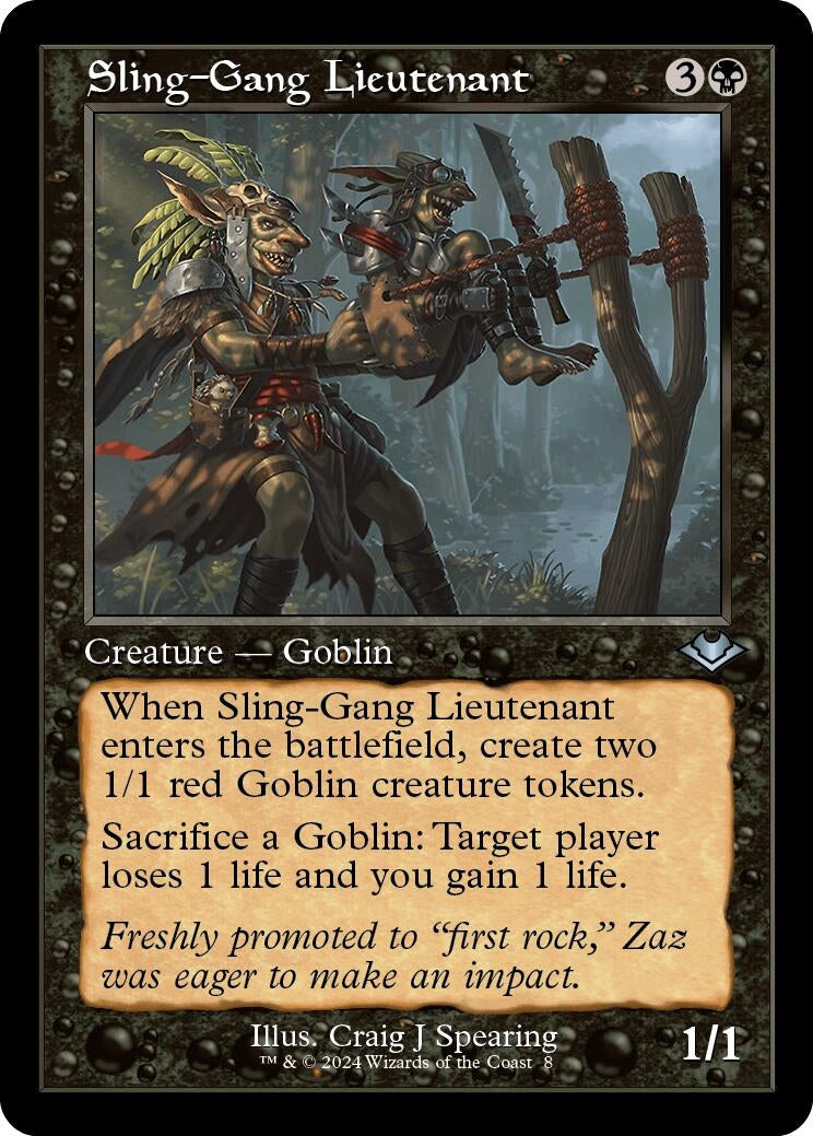 Sling-Gang Lieutenant (Retro Frame) (8) (Modern Horizons)