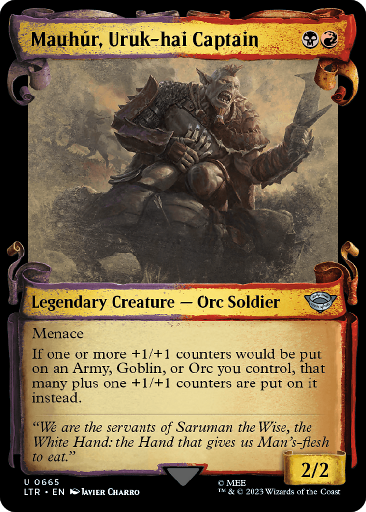 Mauhur, Uruk-hai Captain (Showcase Scrolls) (665) (LTR)
