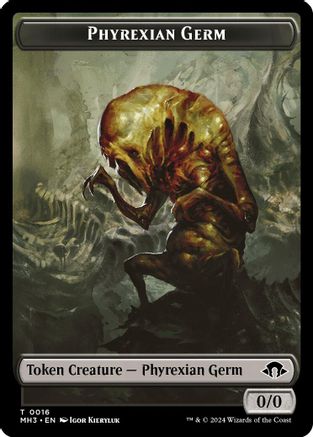 Phyrexian Germ // Cat Warrior Double-Sided Token (16 // 5) (MH3)