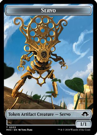 Servo // Zombie Army Double-Sided Token (33 // 22) (MH3)
