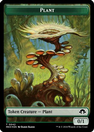 Plant (Ripple Foil) // Zombie  Double-Sided Token (42 // 21) (MH3)