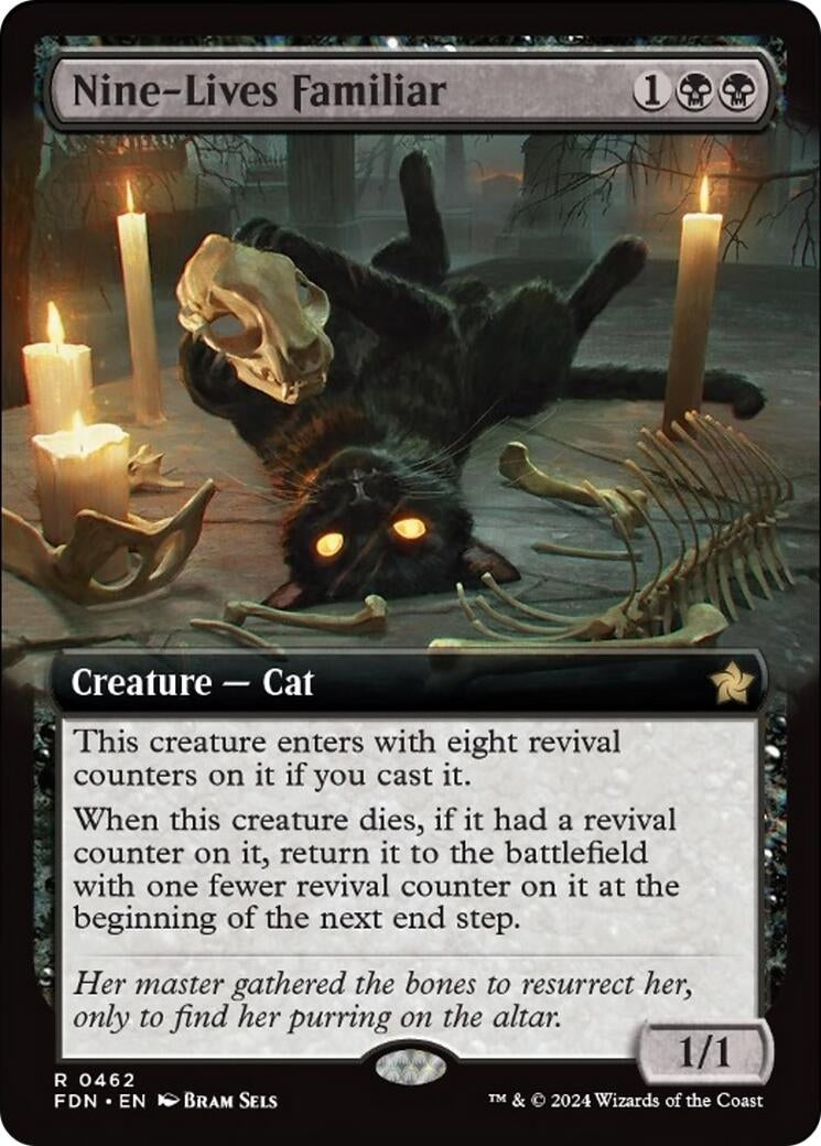 Image for Nine-Lives Familiar (Extended Art) (462) (Foundations) - Magic: The Gathering