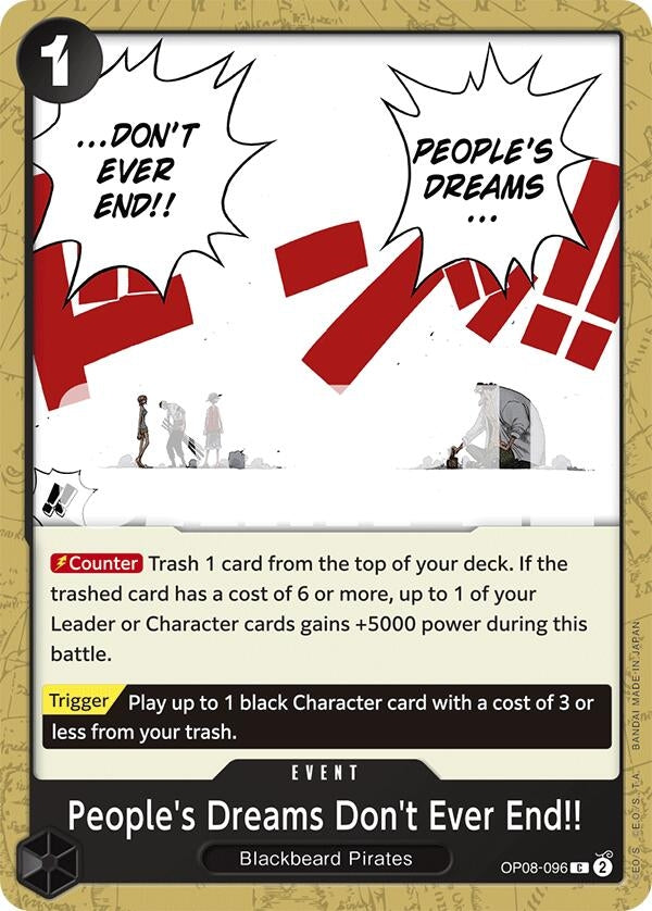 People's Dreams Don't Ever End!! (OP08-096) (Two Legends)