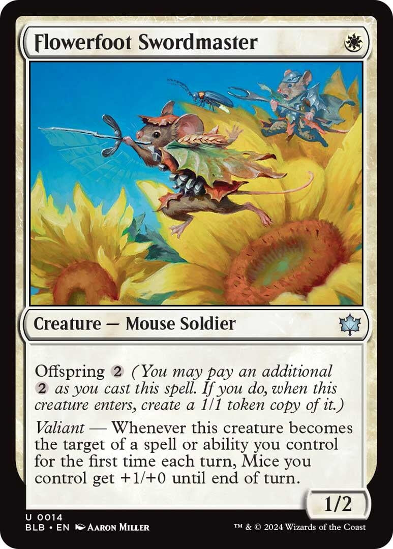 Image for Flowerfoot Swordmaster (14) (Bloomburrow) - Magic: The Gathering