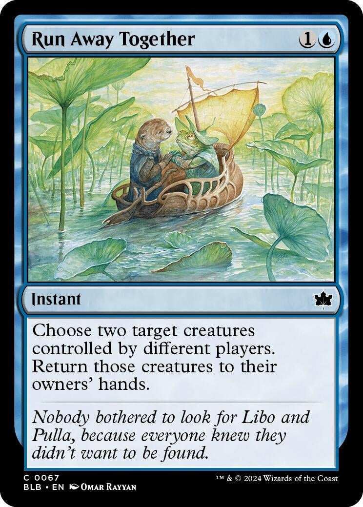 Image for Run Away Together (67) (Bloomburrow) - Magic: The Gathering