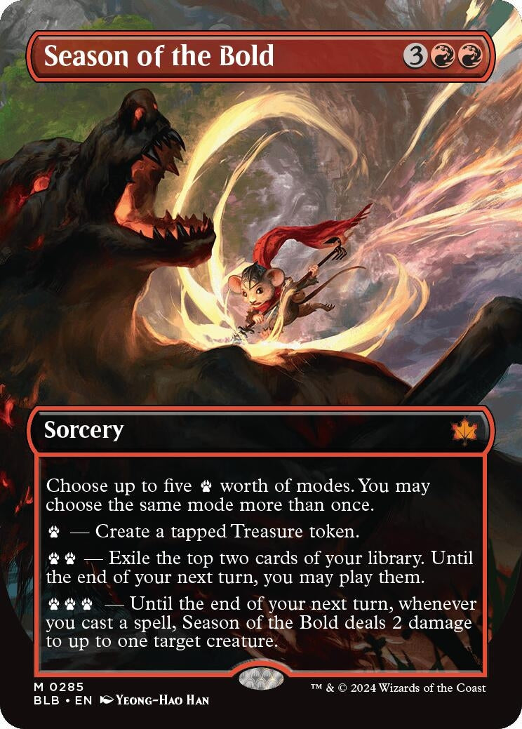 Image for Season of the Bold (Borderless) (285) (Bloomburrow) - Magic: The Gathering
