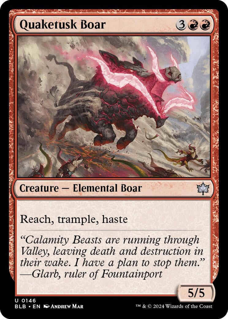 Image for Quaketusk Boar (146) (Bloomburrow) - Magic: The Gathering