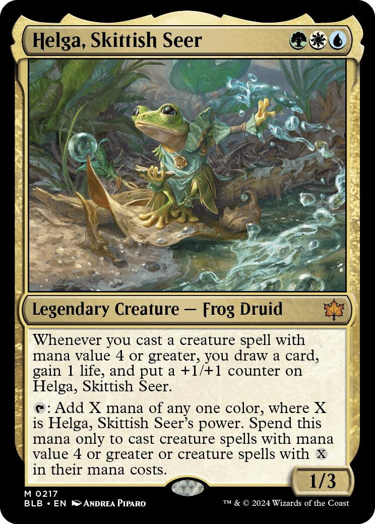 Image for Helga, Skittish Seer (217) (Bloomburrow) - Magic: The Gathering