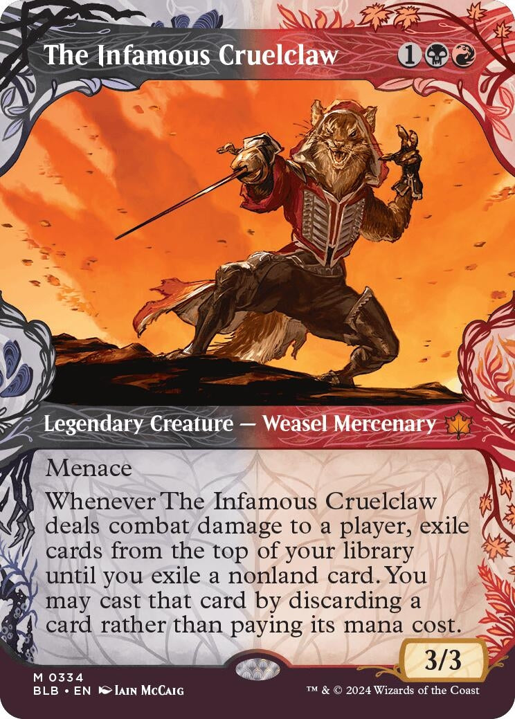 Image for The Infamous Cruelclaw (Showcase) (334) (Bloomburrow) - Magic: The Gathering