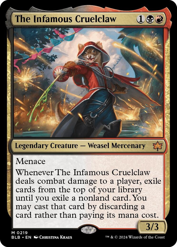Image for The Infamous Cruelclaw (219) (Bloomburrow) - Magic: The Gathering