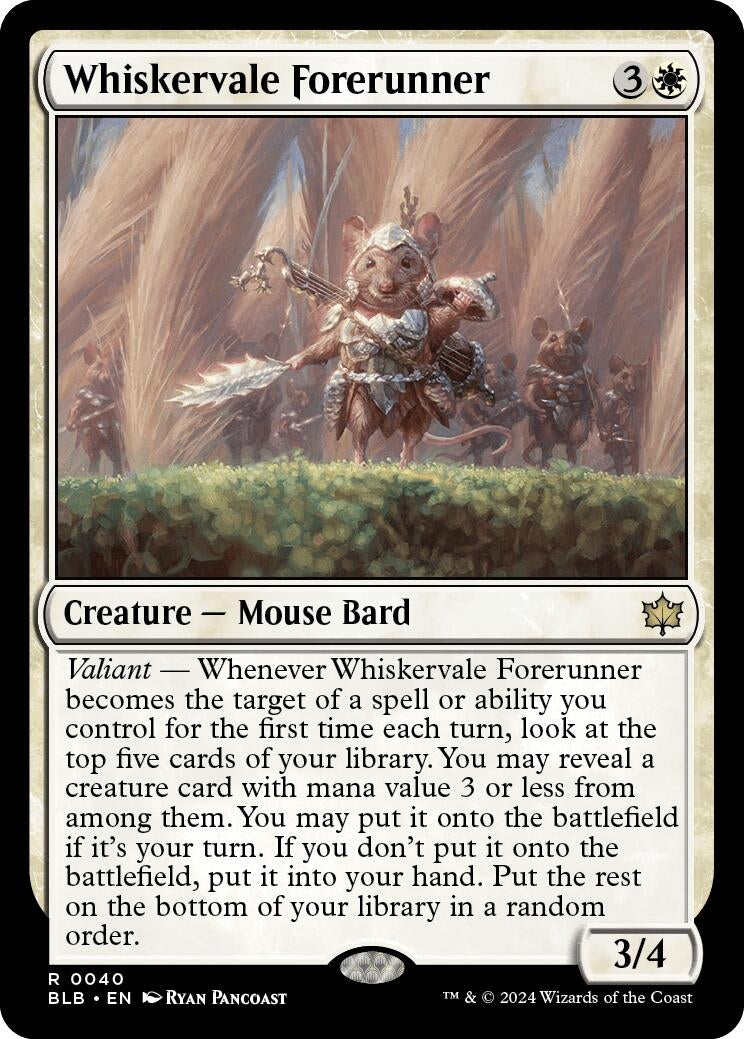 Image for Whiskervale Forerunner (40) (Bloomburrow) - Magic: The Gathering
