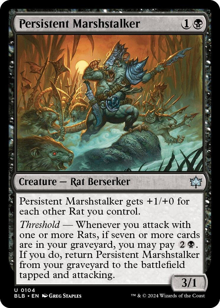 Image for Persistent Marshstalker (104) (Bloomburrow) - Magic: The Gathering