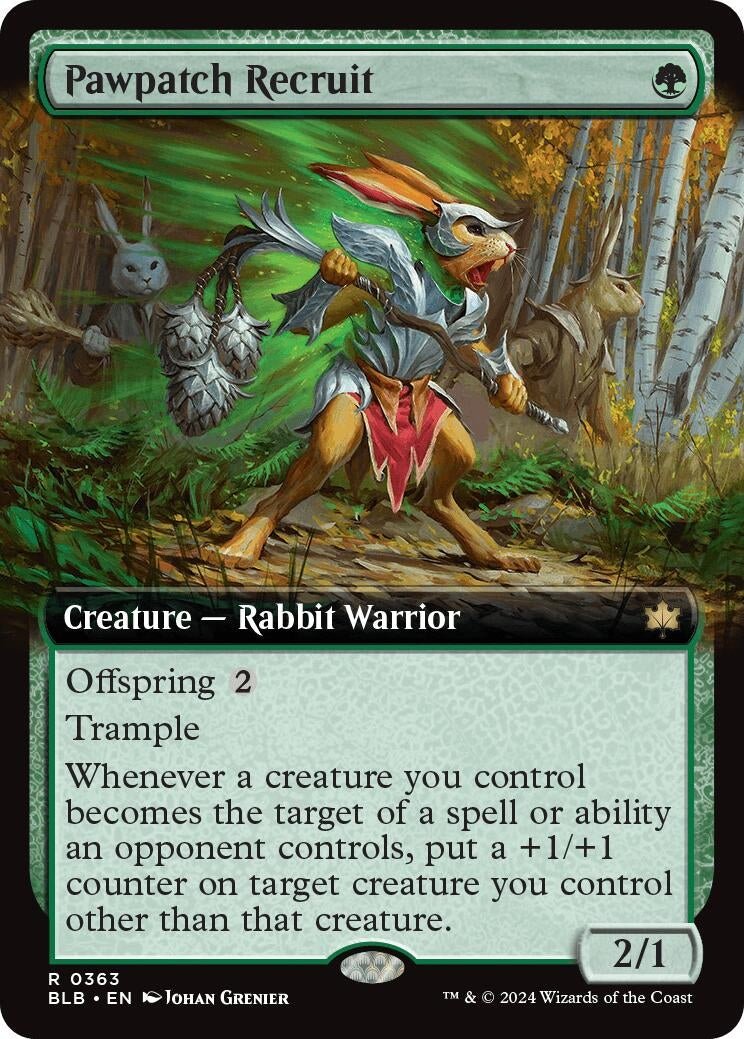 Image for Pawpatch Recruit (Extended Art) (363) (Bloomburrow) - Magic: The Gathering
