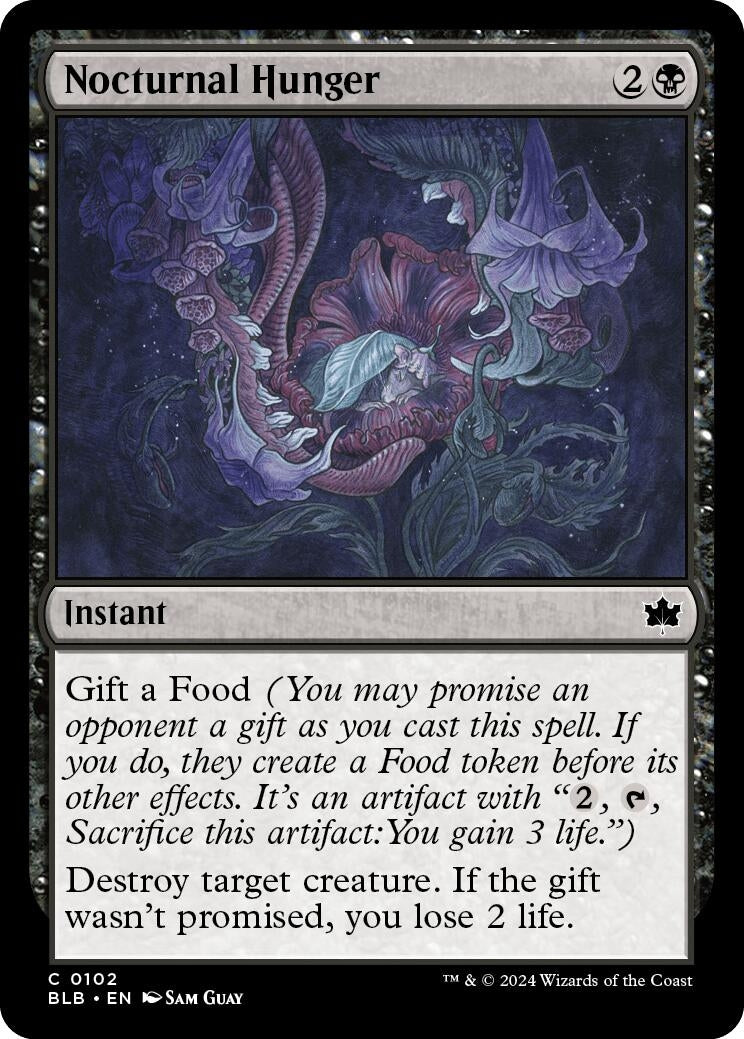 Image for Nocturnal Hunger (102) (Bloomburrow) - Magic: The Gathering