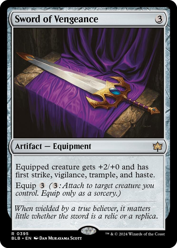Image for Sword of Vengeance (395) (Bloomburrow) - Magic: The Gathering