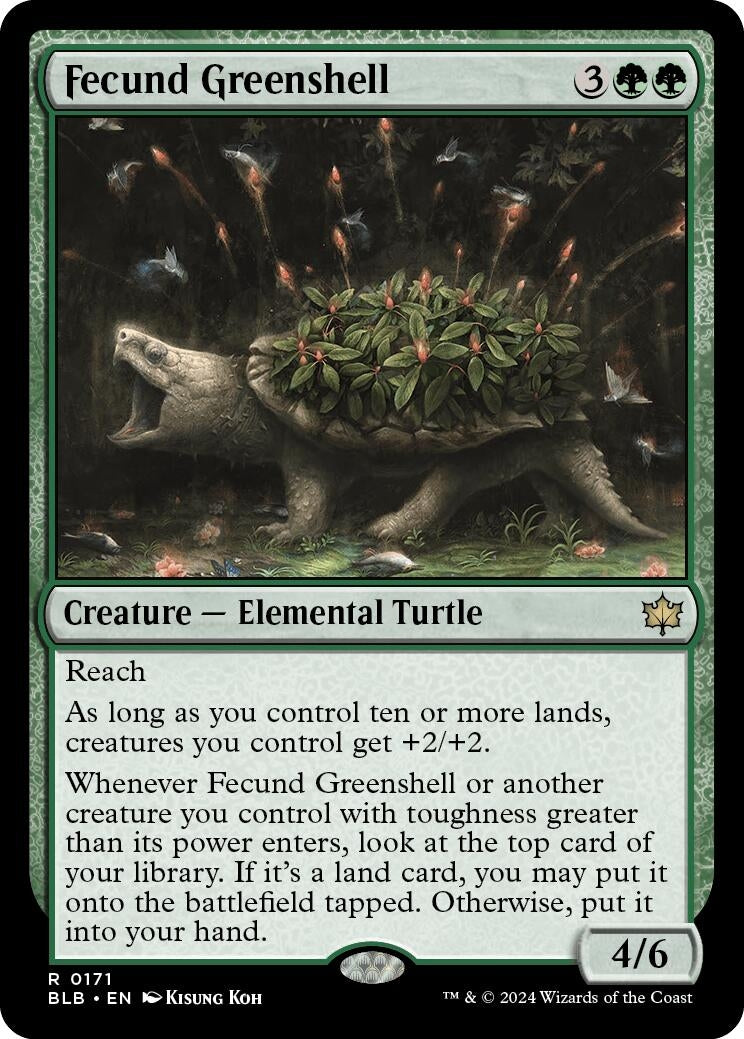 Image for Fecund Greenshell (171) (Bloomburrow) - Magic: The Gathering