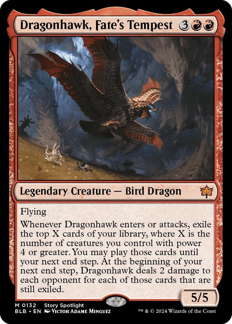Image for Dragonhawk, Fate's Tempest (132) (Bloomburrow) - Magic: The Gathering