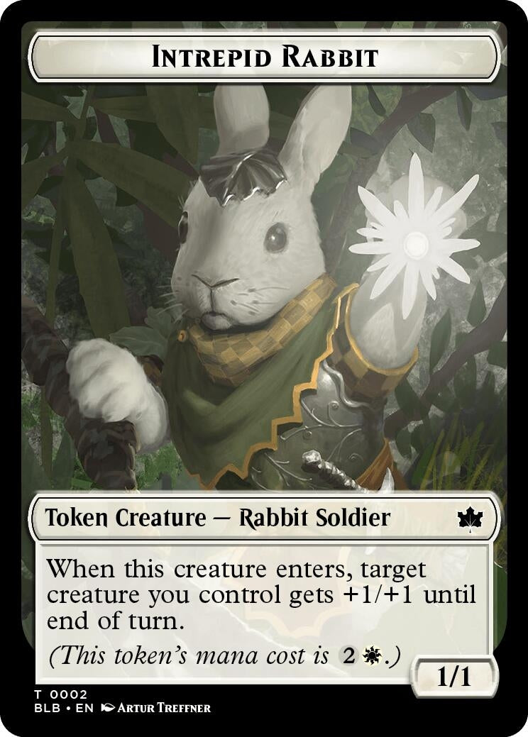 Image for Intrepid Rabbit Token (2) (Bloomburrow) - Magic: The Gathering