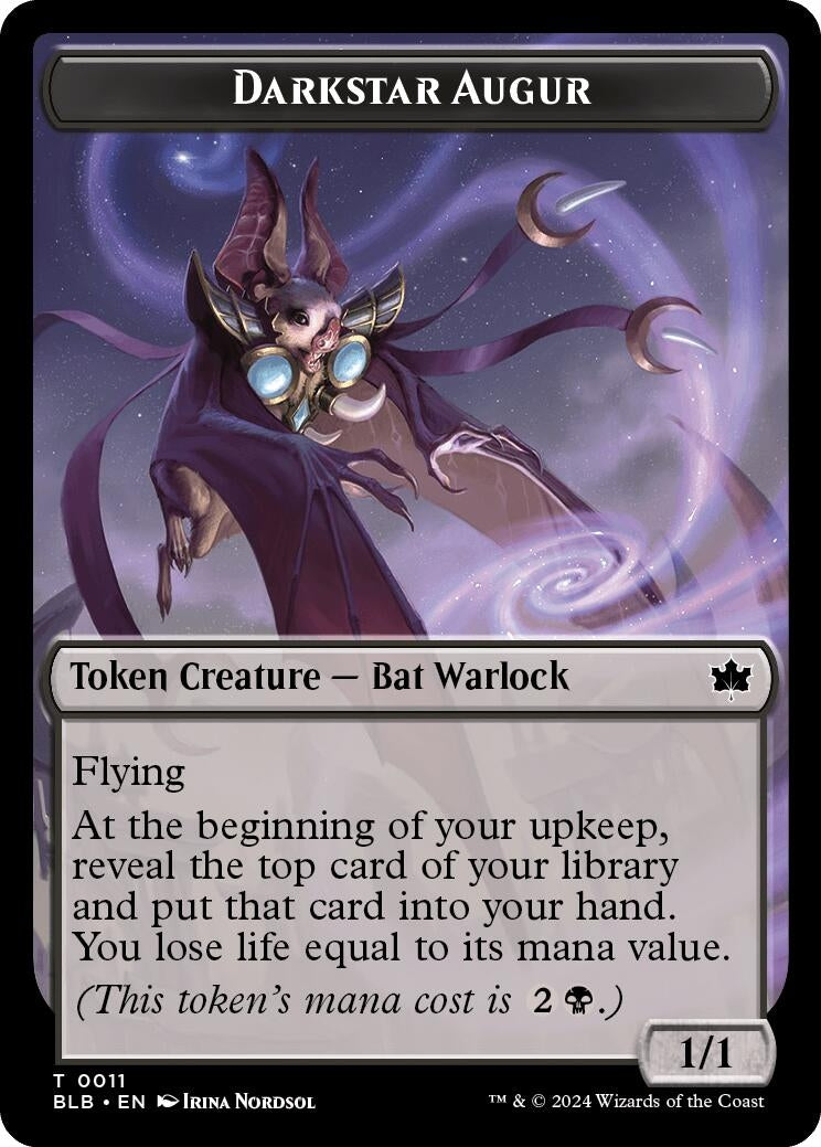 Darkstar Augur Token (11) (Bloomburrow)