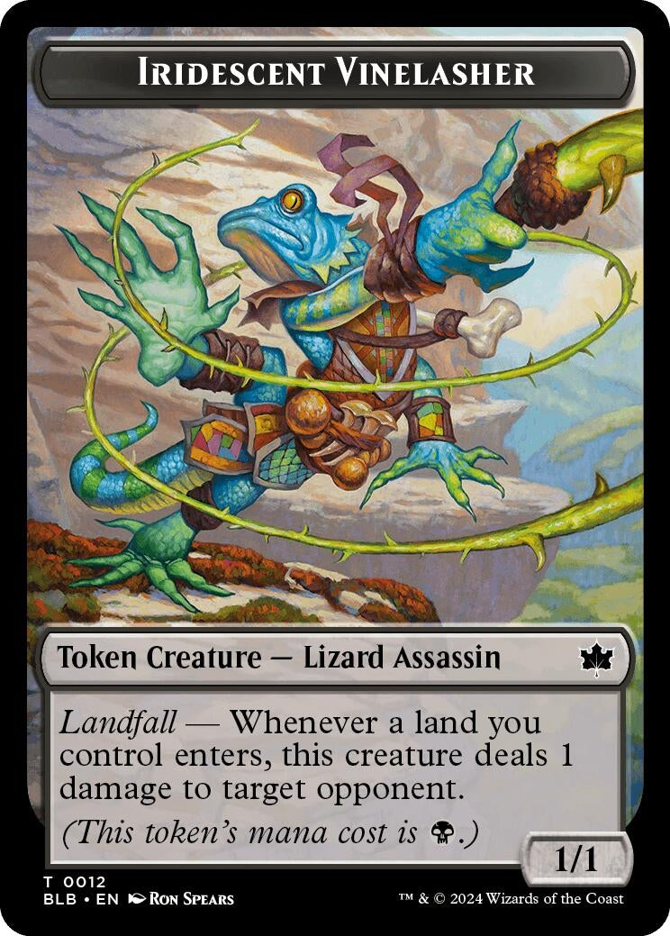 Iridescent Vinelasher Token (12) (Bloomburrow)