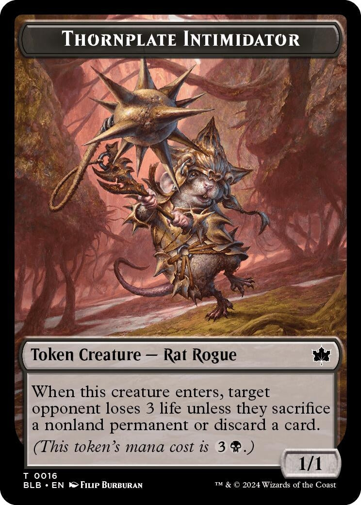 Image for Thornplate Intimidator Token (16) (Bloomburrow) - Magic: The Gathering