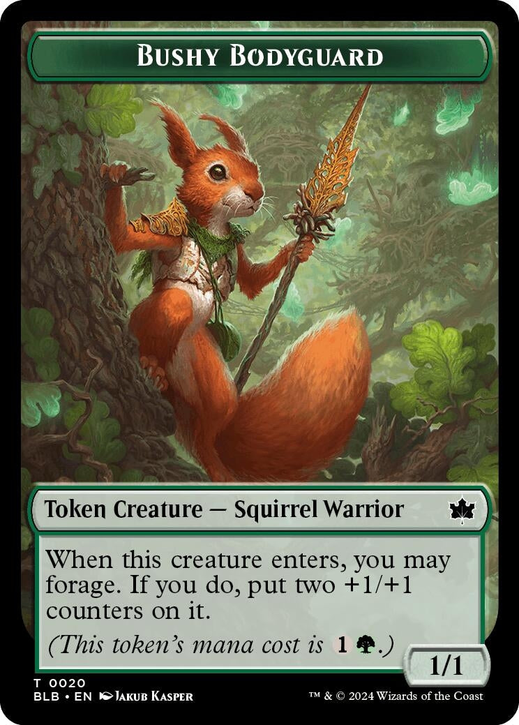 Image for Bushy Bodyguard Token (20) (Bloomburrow) - Magic: The Gathering