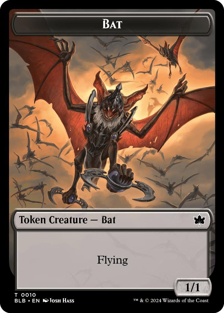 Image for Bat // Warren Warleader Double-Sided Token (10 // 5) (Bloomburrow) - Magic: The Gathering