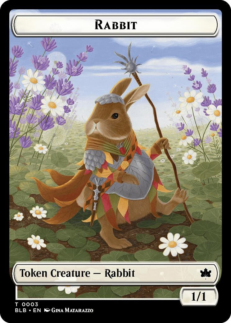 Image for Rabbit // Splash Lasher Double-Sided Token (3 // 8) (Bloomburrow) - Magic: The Gathering