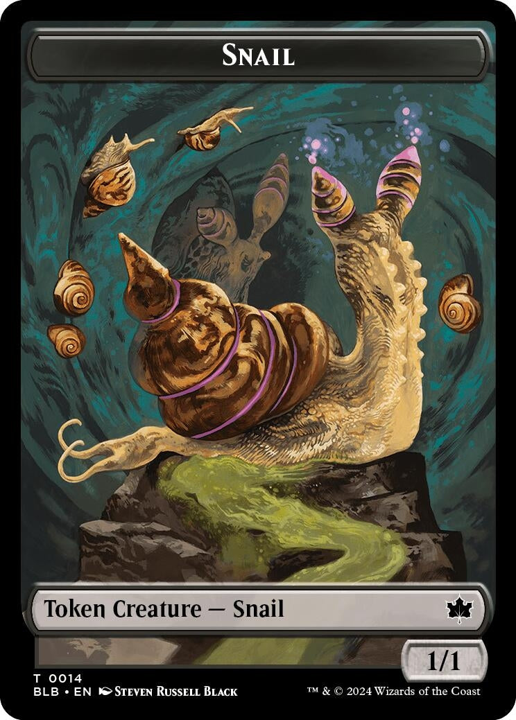 Snail // Thundertrap Trainer Double-Sided Token (14 // 9) (Bloomburrow)