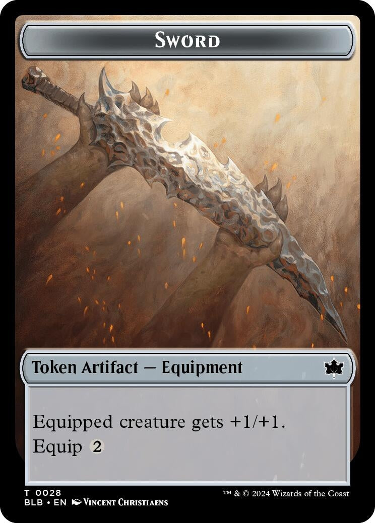 Image for Sword // Manifold Mouse Double-Sided Token (28 // 18) (Bloomburrow) - Magic: The Gathering