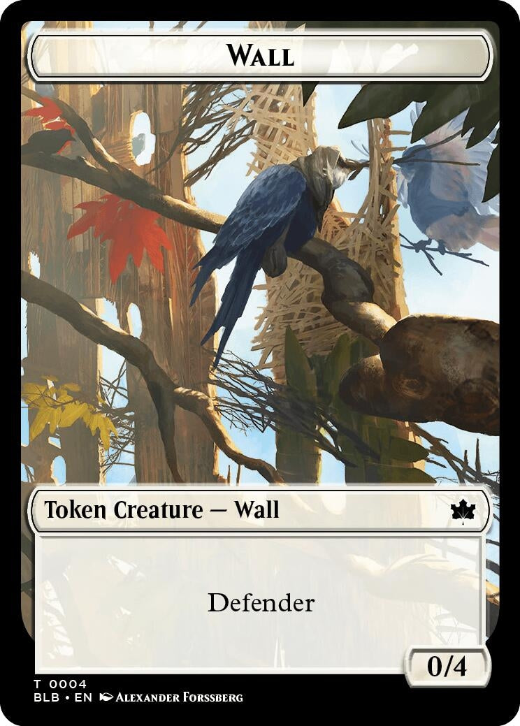 Wall // Intrepid Rabbit Double-Sided Token (4 // 2) (Bloomburrow)