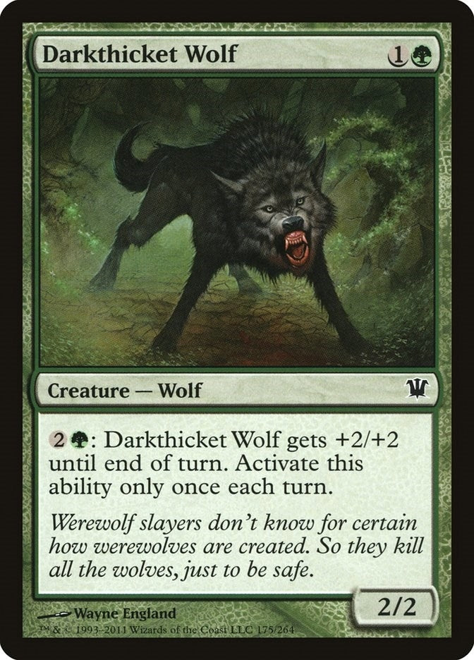 Image for Darkthicket Wolf (175) (Innistrad) - Magic: The Gathering