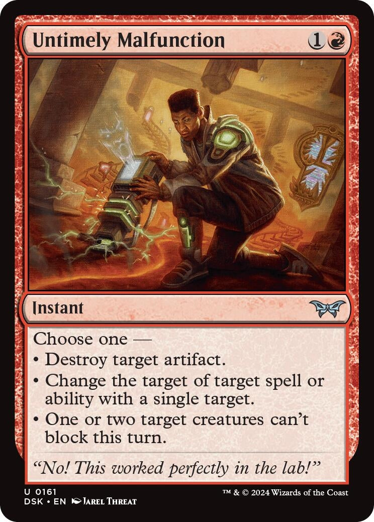Image for Untimely Malfunction (161) (Duskmourn: House of Horror) - Magic: The Gathering