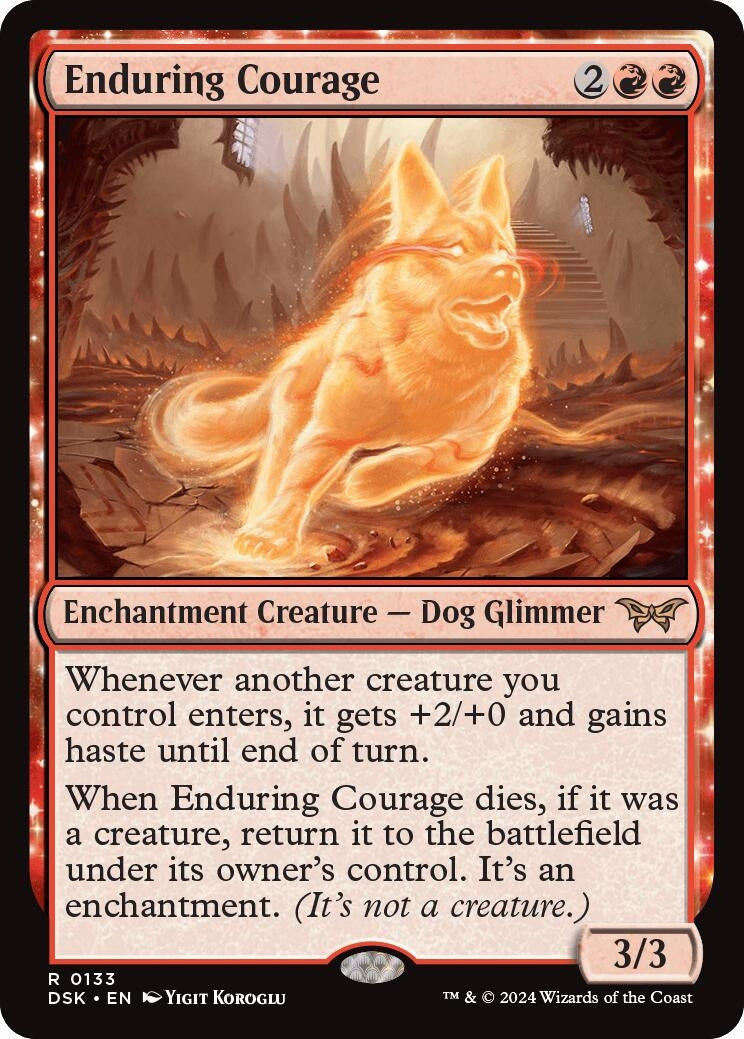 Image for Enduring Courage (133) (Duskmourn: House of Horror) - Magic: The Gathering